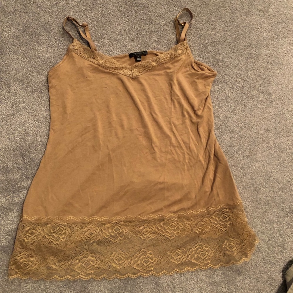 Lace trim tank limited size large